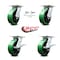 Service Caster 6 Inch Green Poly on Cast Iron Swivel Caster Swivel Locks 2 Brakes SCC, 2PK SCC-35S620-PUB-GB-BSL-2-SLB-2 - alternate 3